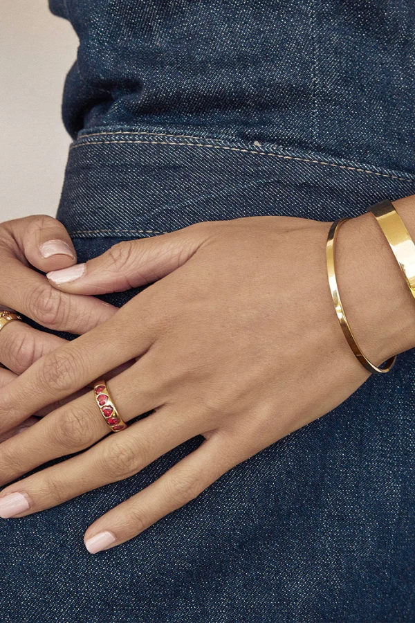 J'adore Gold Ring Red - Image 3