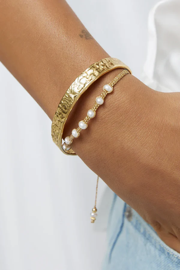 Olivia Gold Cuff Bracelet - Image 5