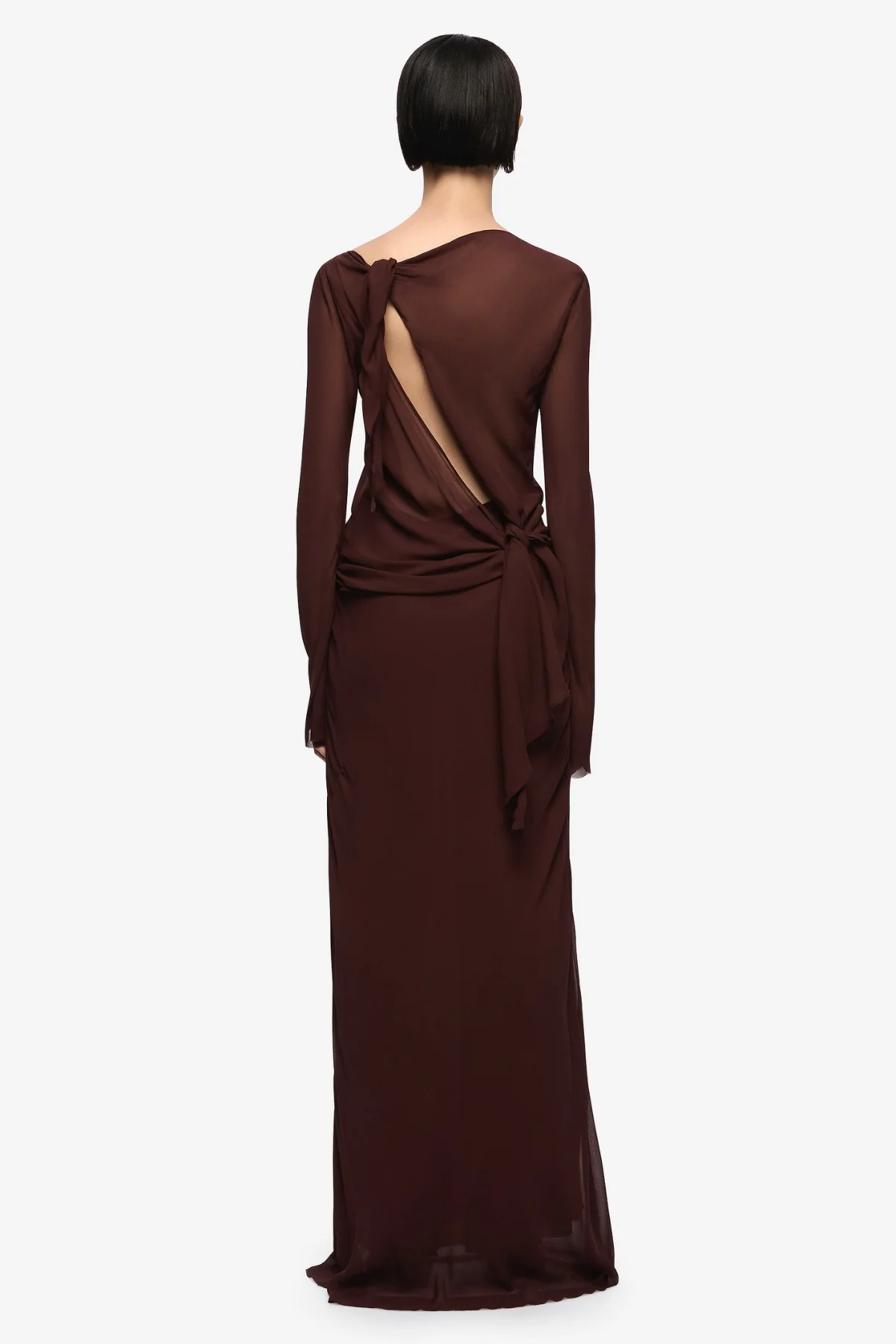 Amanda Long Sleeve Maxi Dress Raisin - Image 4