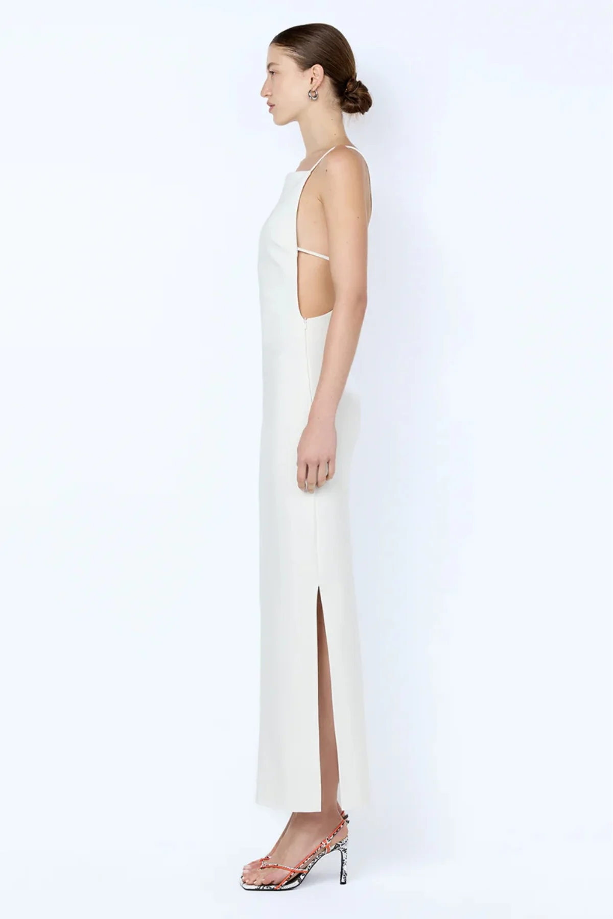 Arlene Strappy Midi Dress Ivory - Image 3