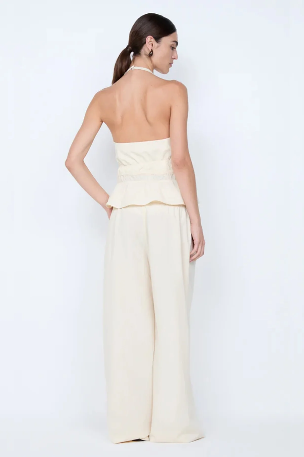 Astrid Wide Leg Pant Ivory - Image 8