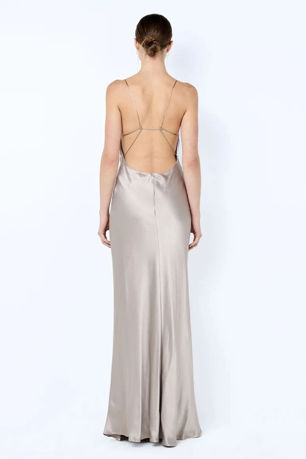 Florence Scoop Maxi Dress Silver - Image 5