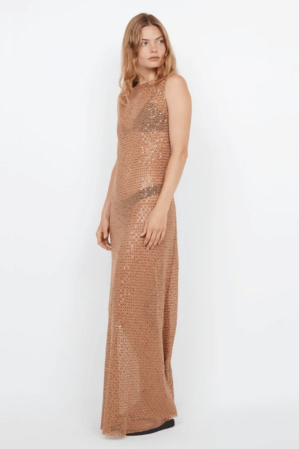 Margot Maxi Dress Camel - Image 10