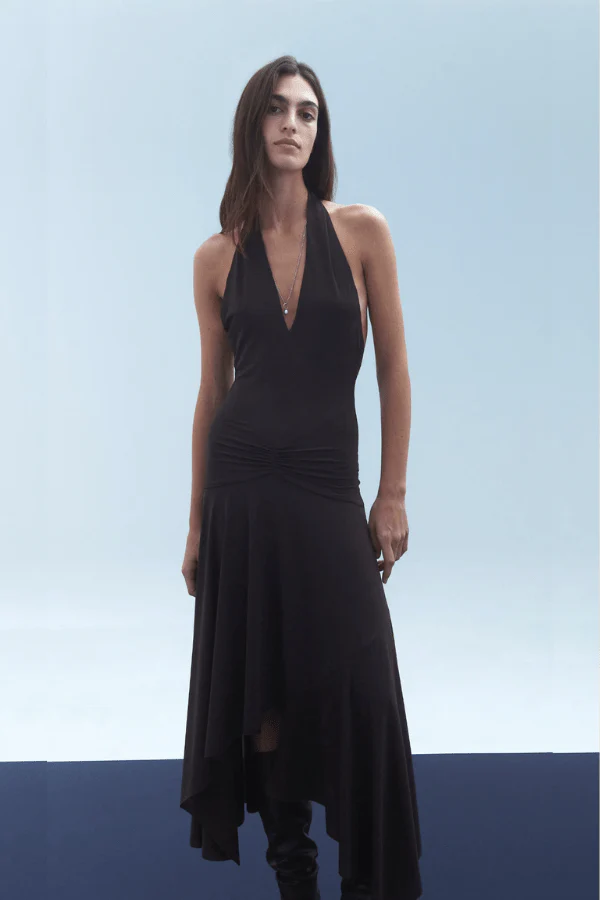 Nessie Halter Dress Dark Chocolate - Image 3