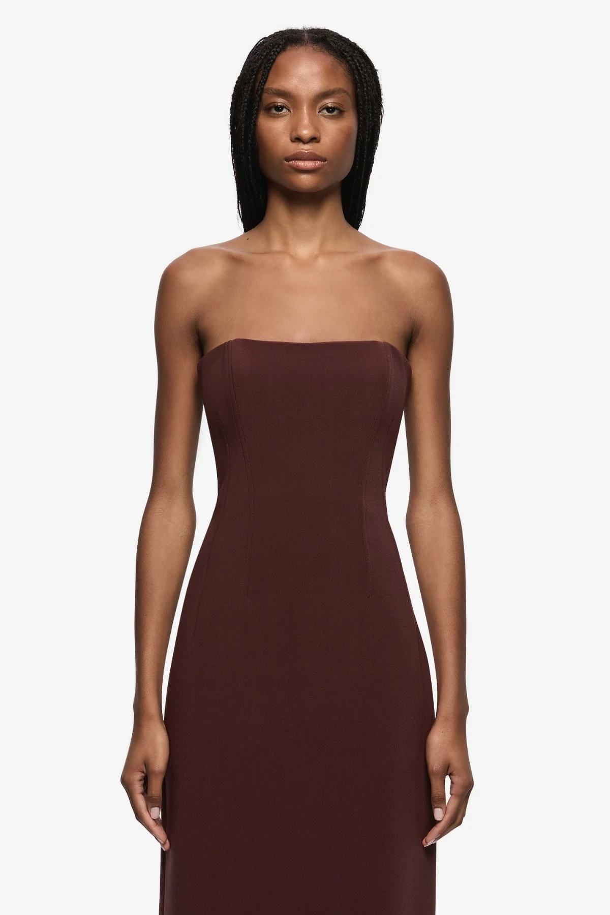Romee Strapless Maxi Dress Raisin - Image 2