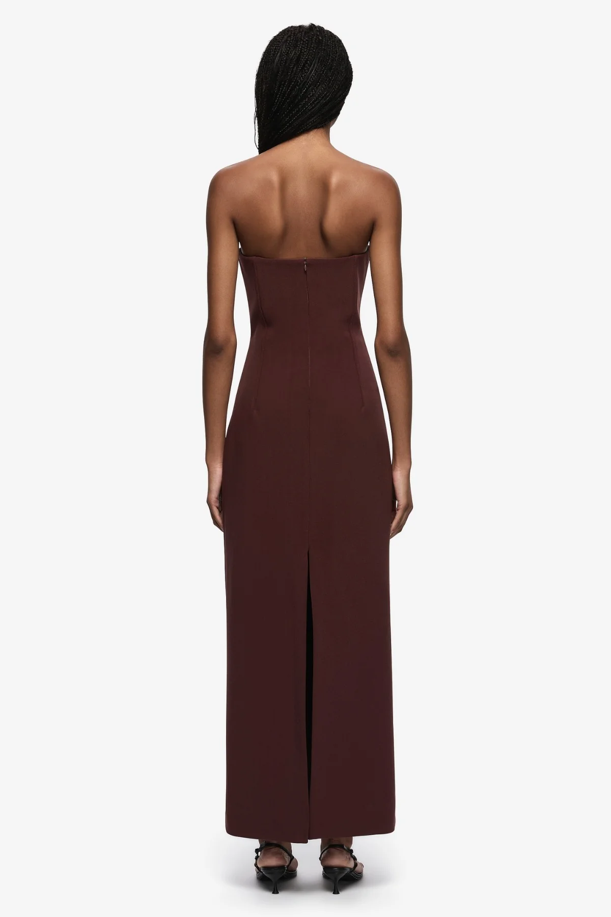 Romee Strapless Maxi Dress Raisin - Image 4