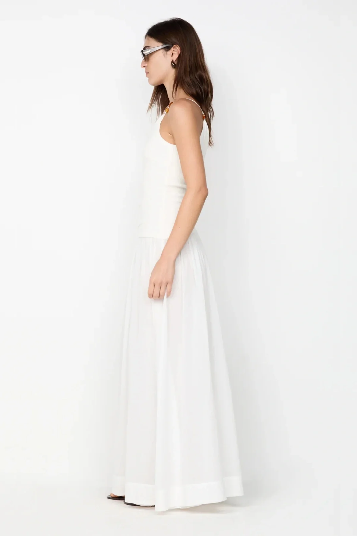 Sabrine Asym Maxi Dress Ivory - Image 2