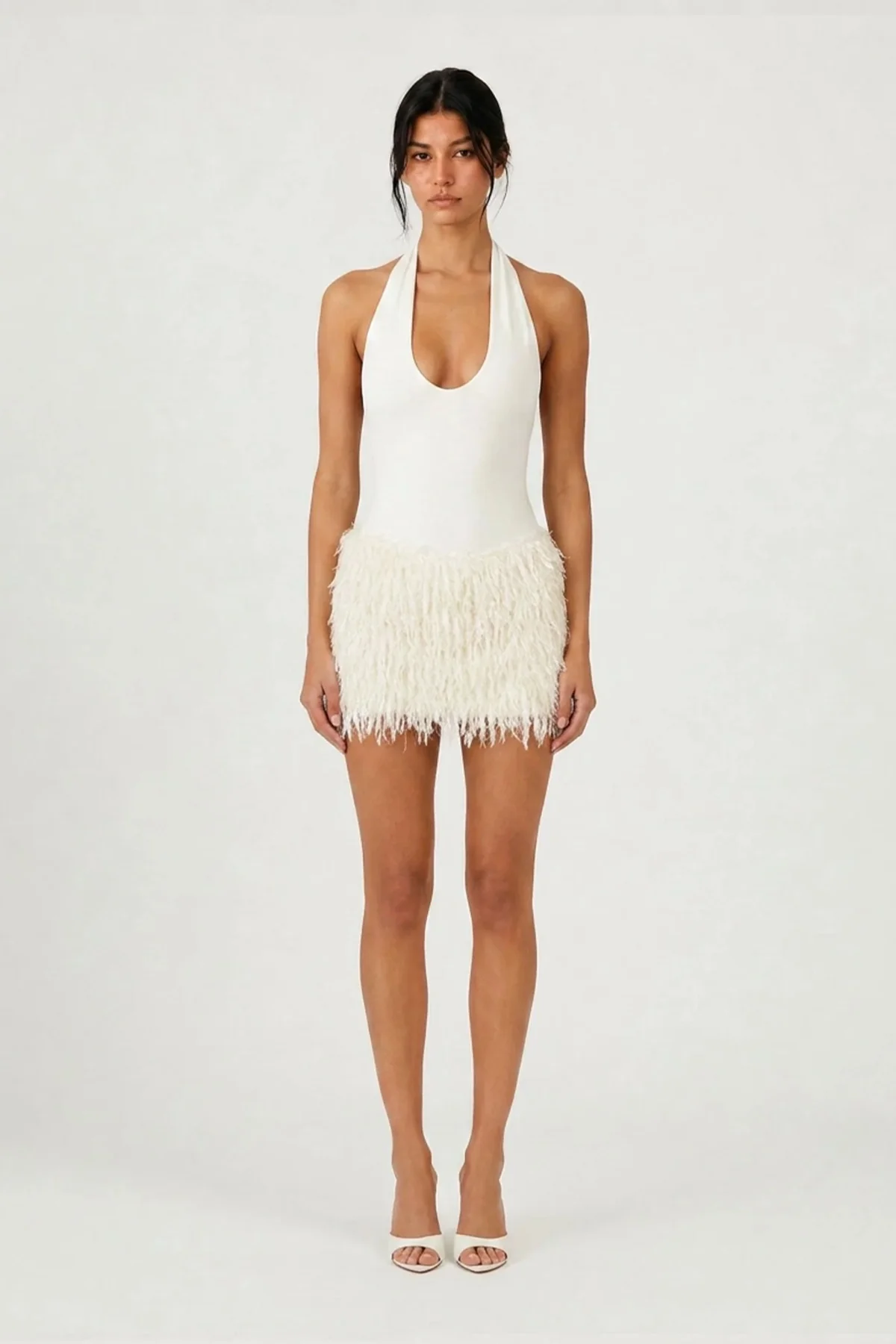 Bronte Mini Dress Ivory - Image 3