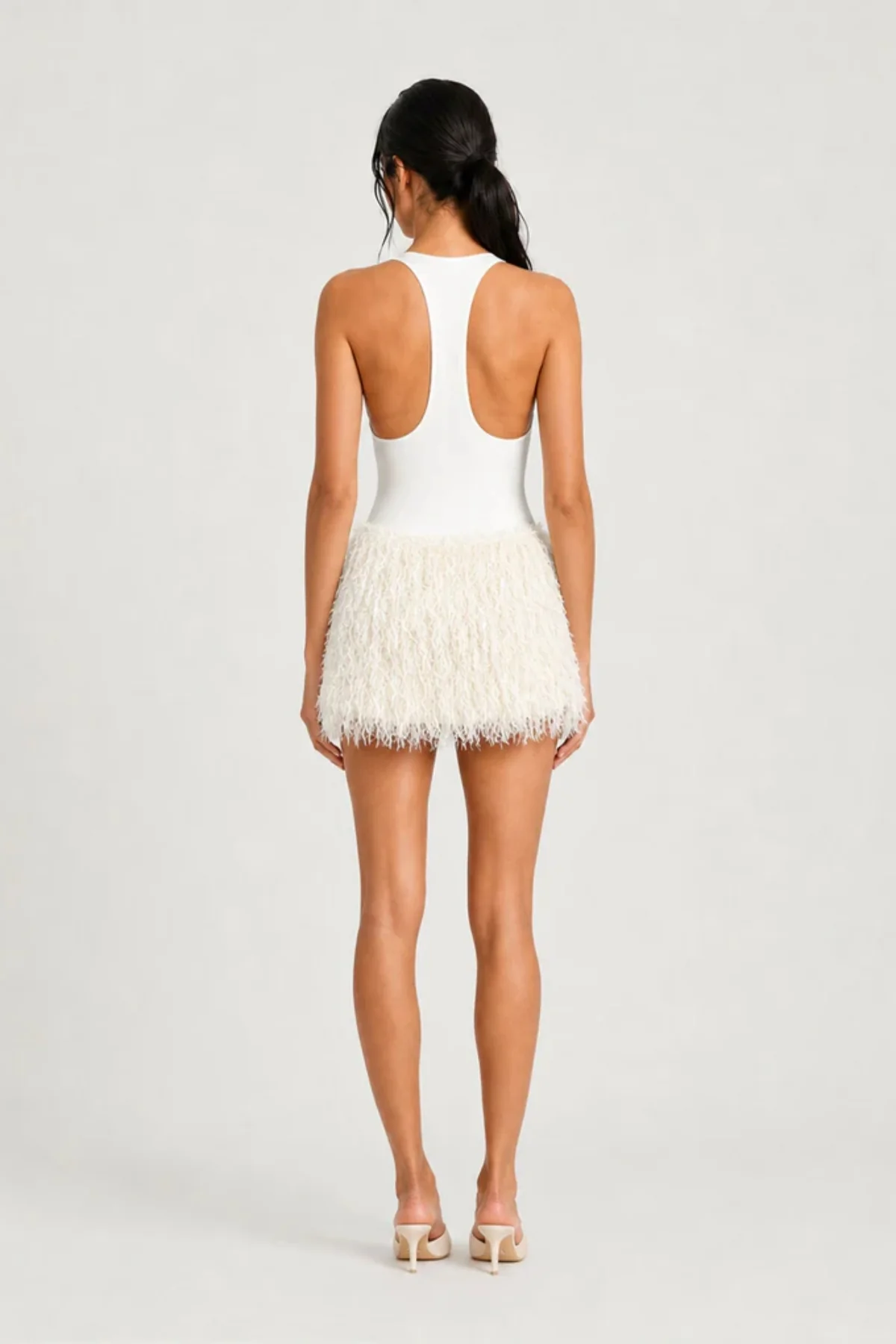 Bronte Mini Dress Ivory - Image 5
