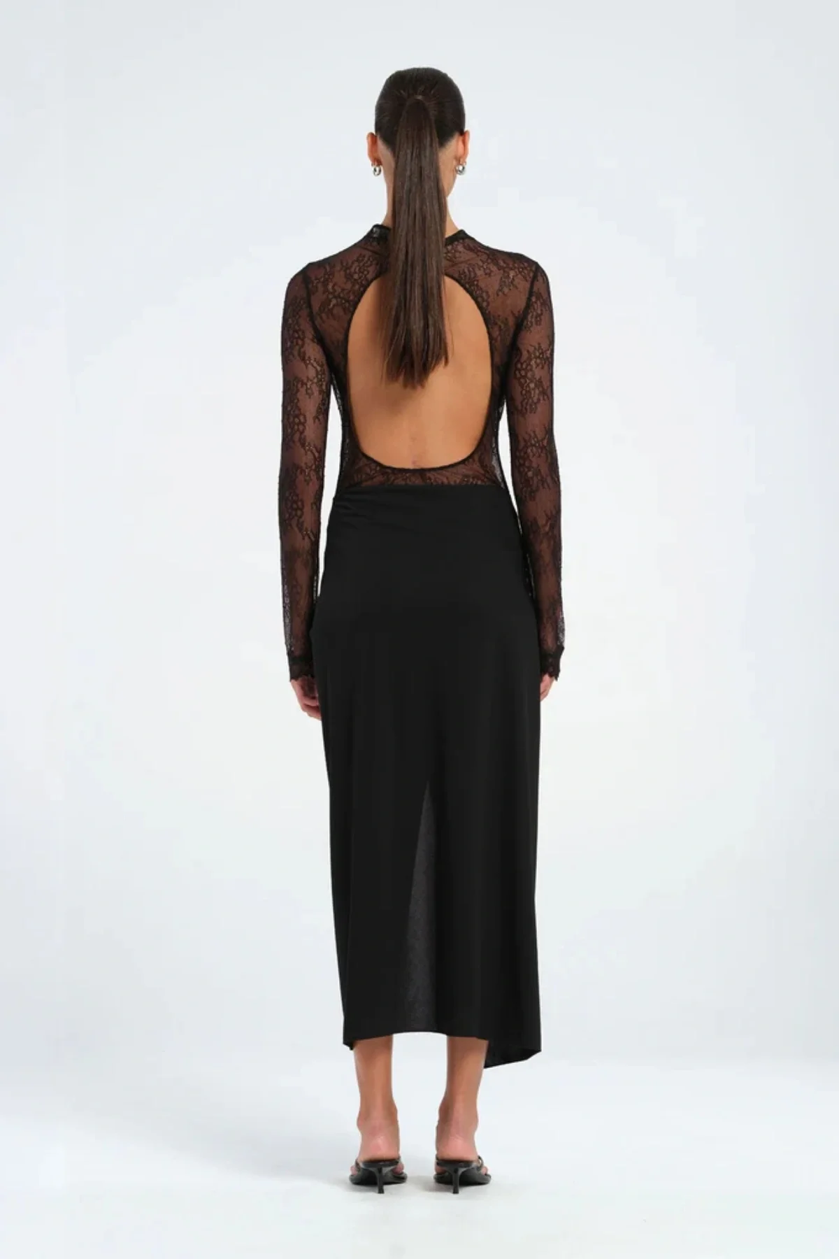 Colton Midi Dress Black - Image 3