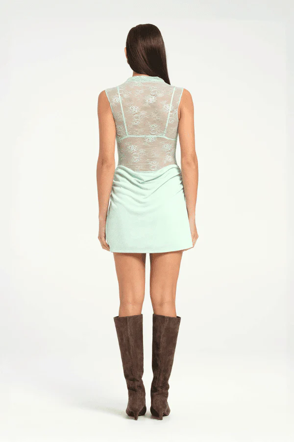Darby Mini Dress Aqua - Image 3