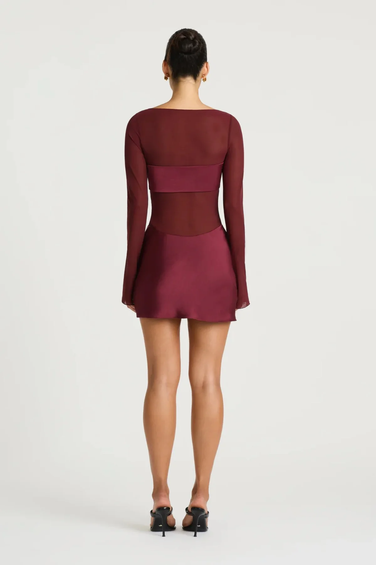 Elvira Mini Dress Plum - Image 3