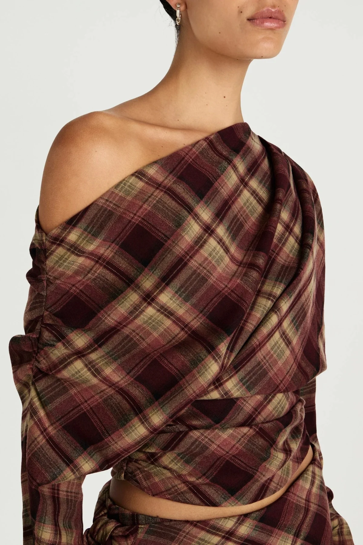 Hera Top Plum Check - Image 2