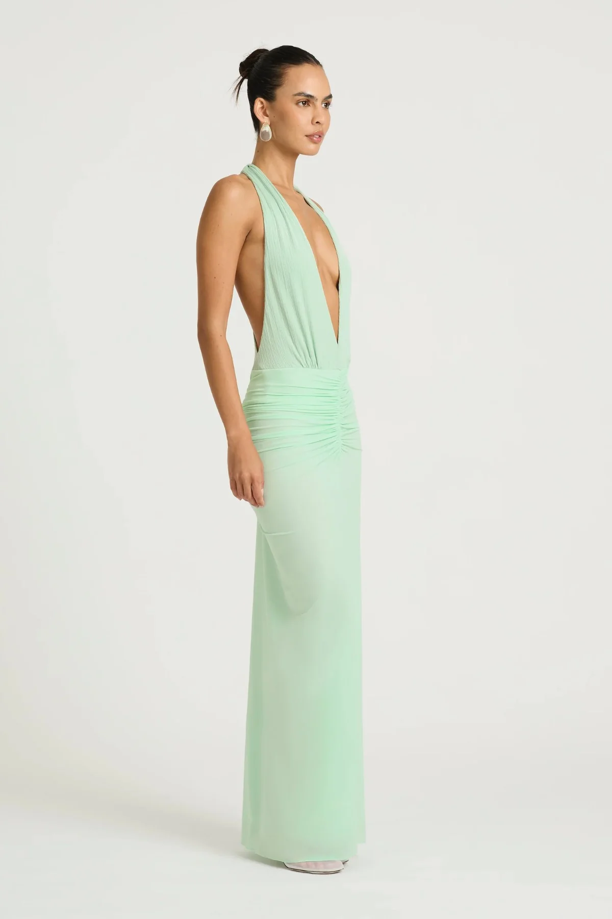 Octavia Maxi Dress Bleached Aqua - Image 2