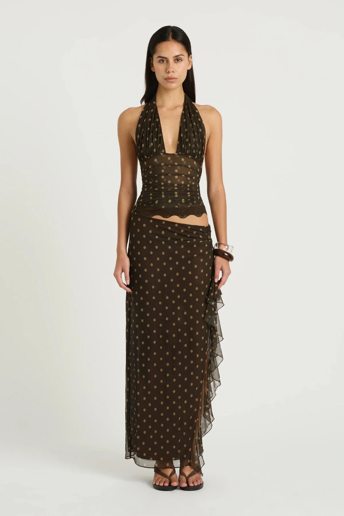 Penelope Maxi Dress Expresso Spot - Image 4