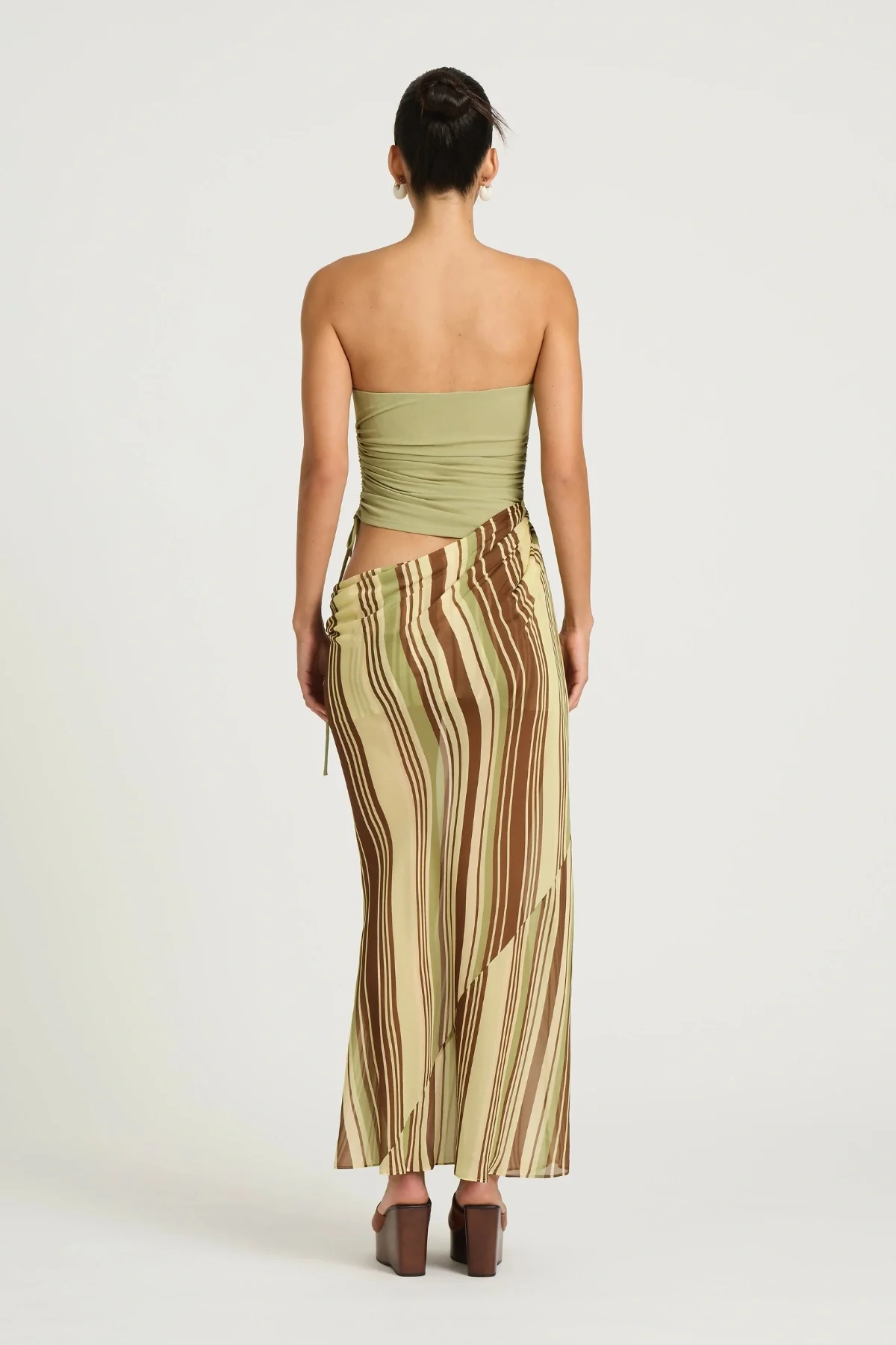 Roscoe Maxi Dress Earth Stripe - Image 3