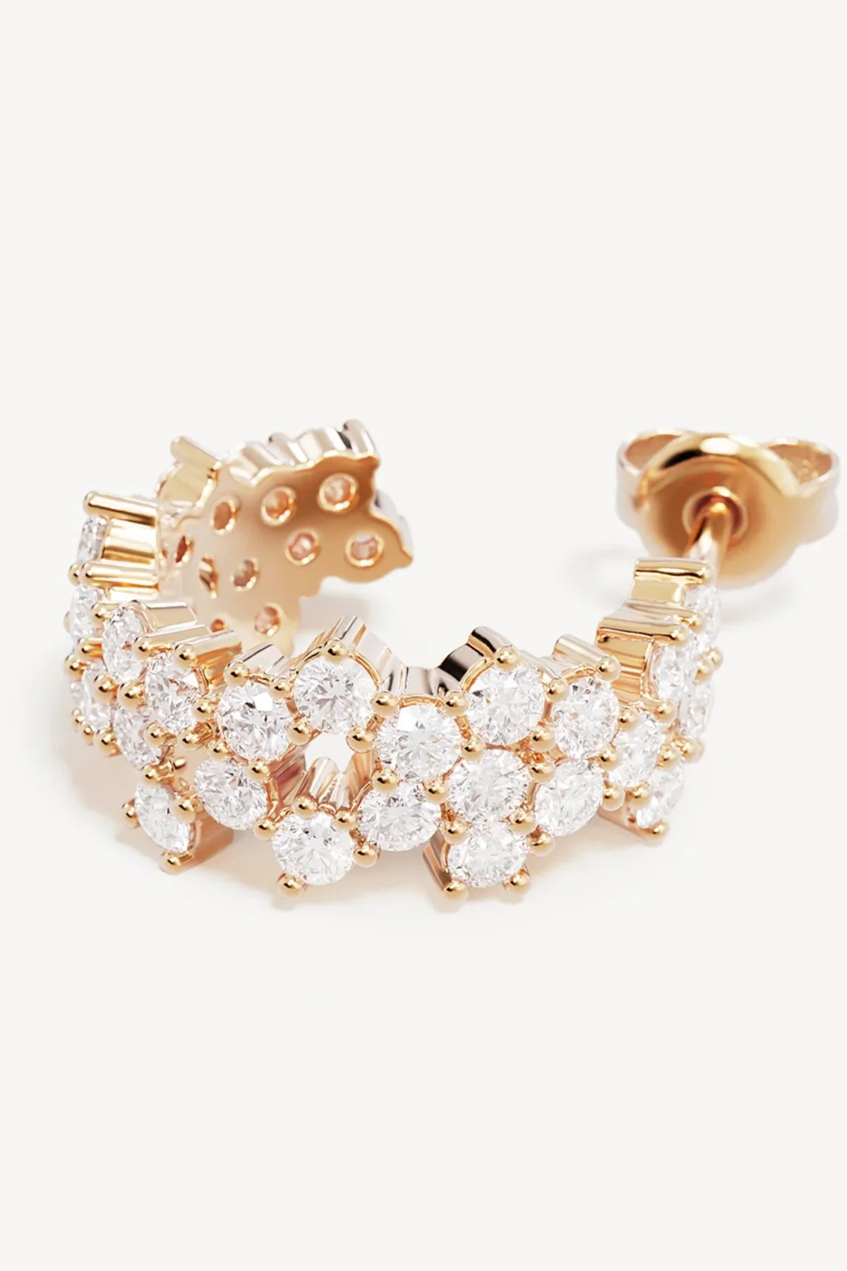 18k Gold Plated Crystal Dust Hoops - Image 3