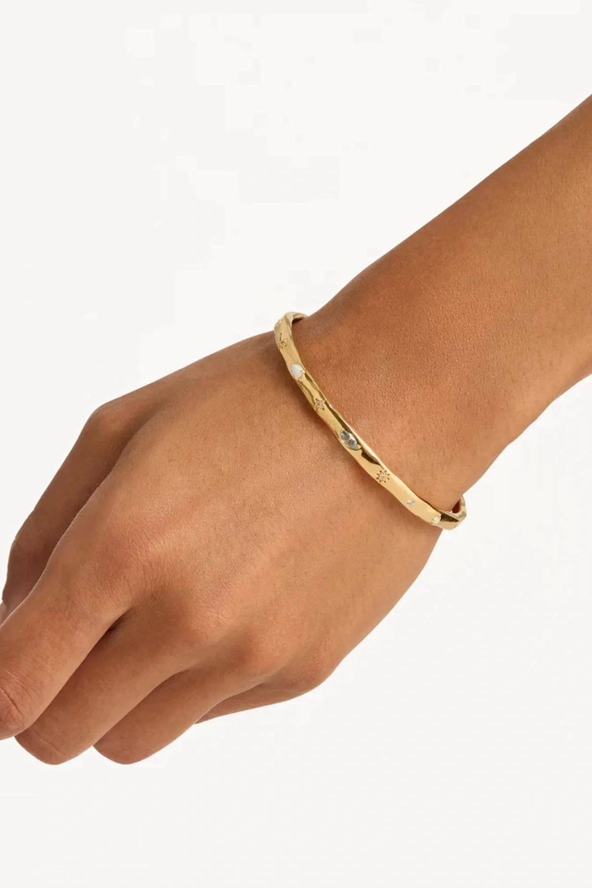 18k Gold Vermeil Hope And Protection Cuff - Image 4