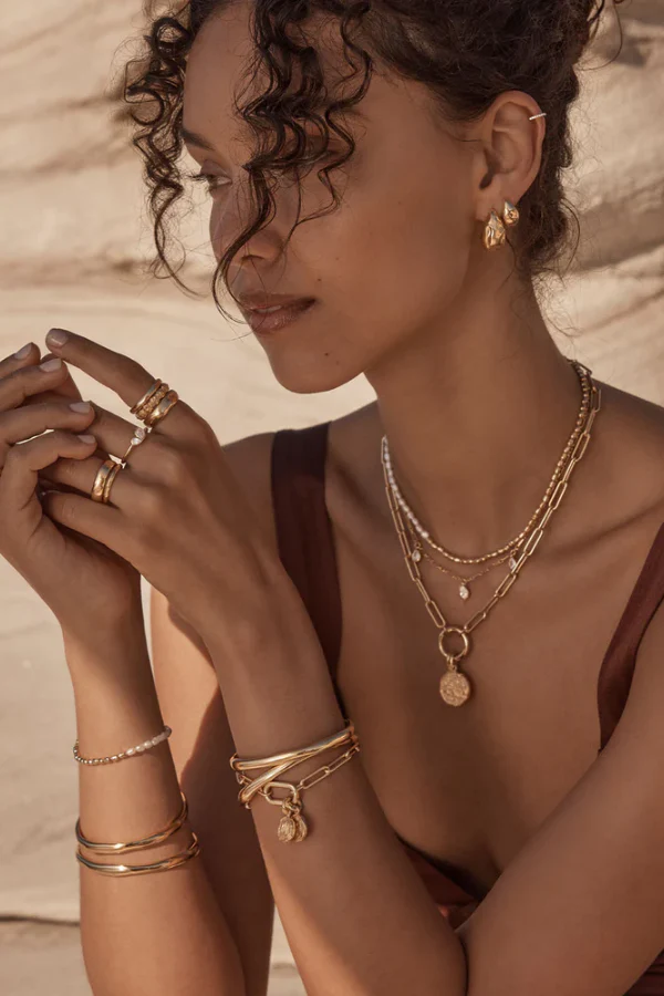 18k Gold Vermeil With Love Annex Link Bracelet - Image 4
