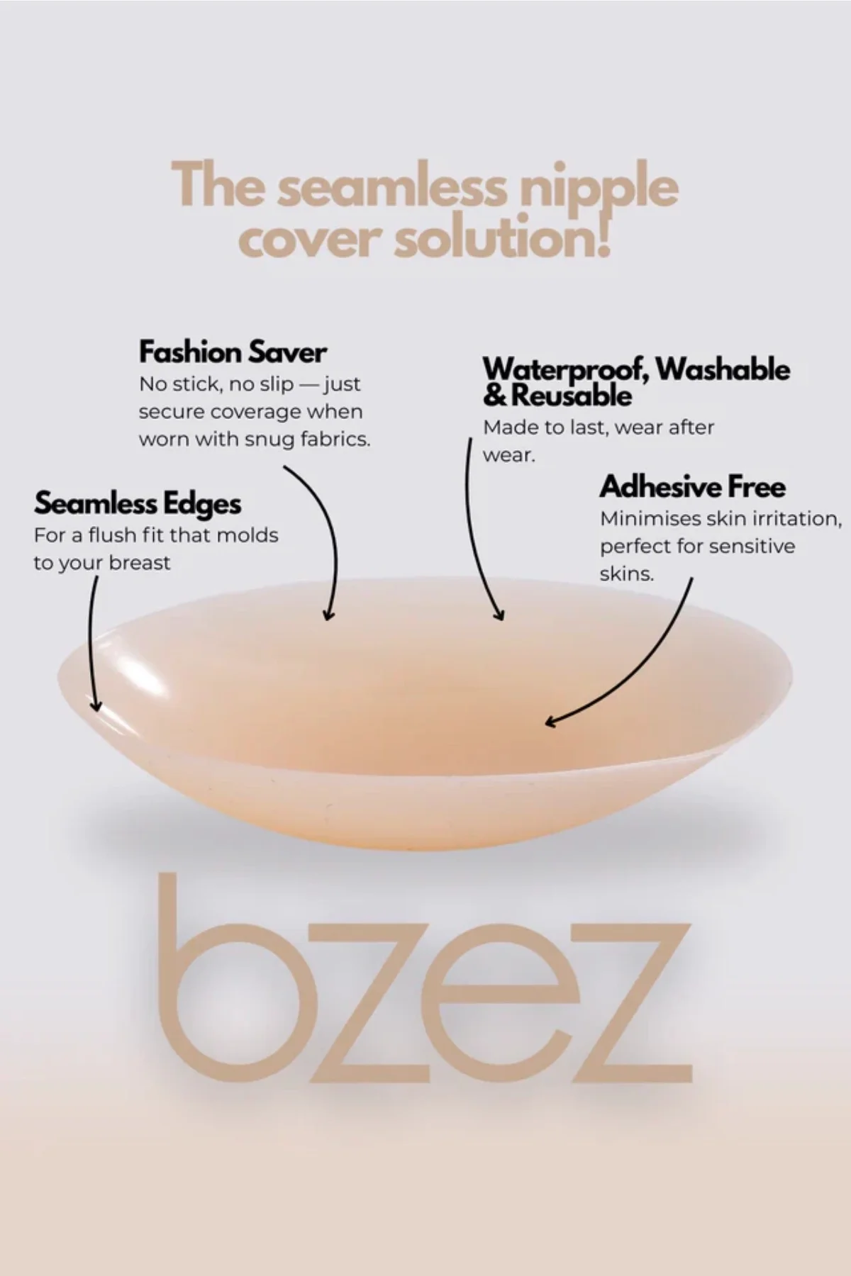 Silicone Nipple Covers (Non-Adhesive) Seamless, Reusable, & Waterproof - Image 5