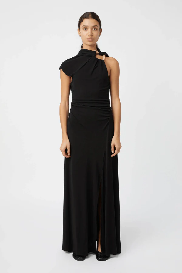 Allegra Midi Dress Black - Image 3