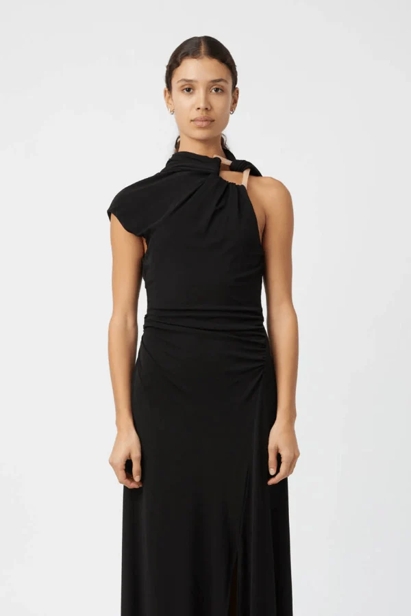 Allegra Midi Dress Black - Image 4