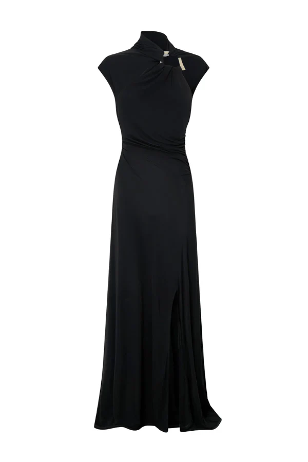 Allegra Midi Dress Black - Image 8