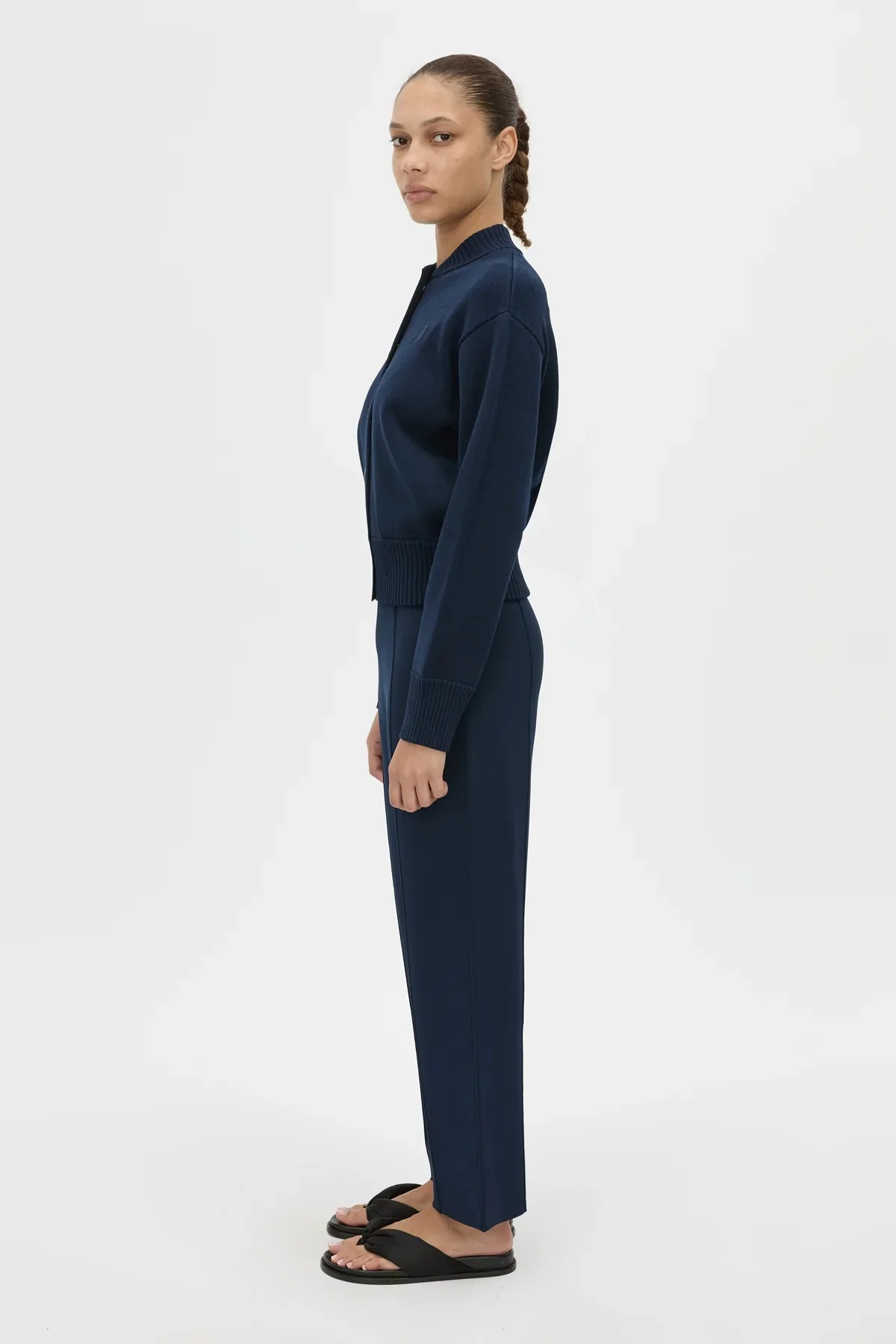 Amedeo Knit Jacket Dark Navy - Image 6