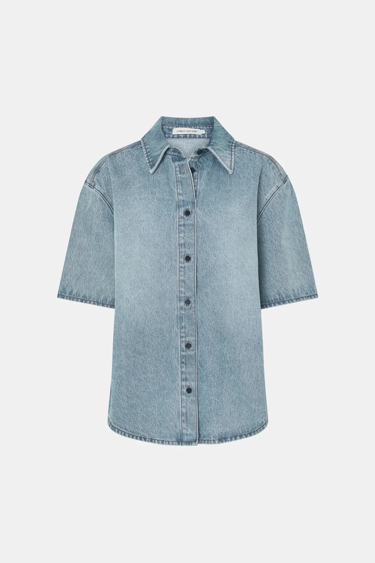 Diego Denim Shirt Light Vintage Blue - Image 6