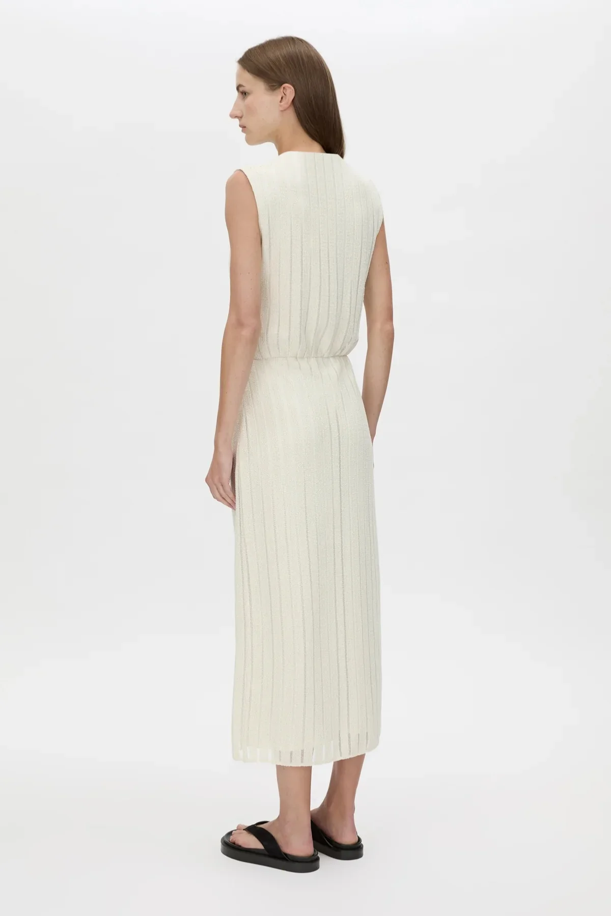 Imara Midi Dress Cream - Image 4