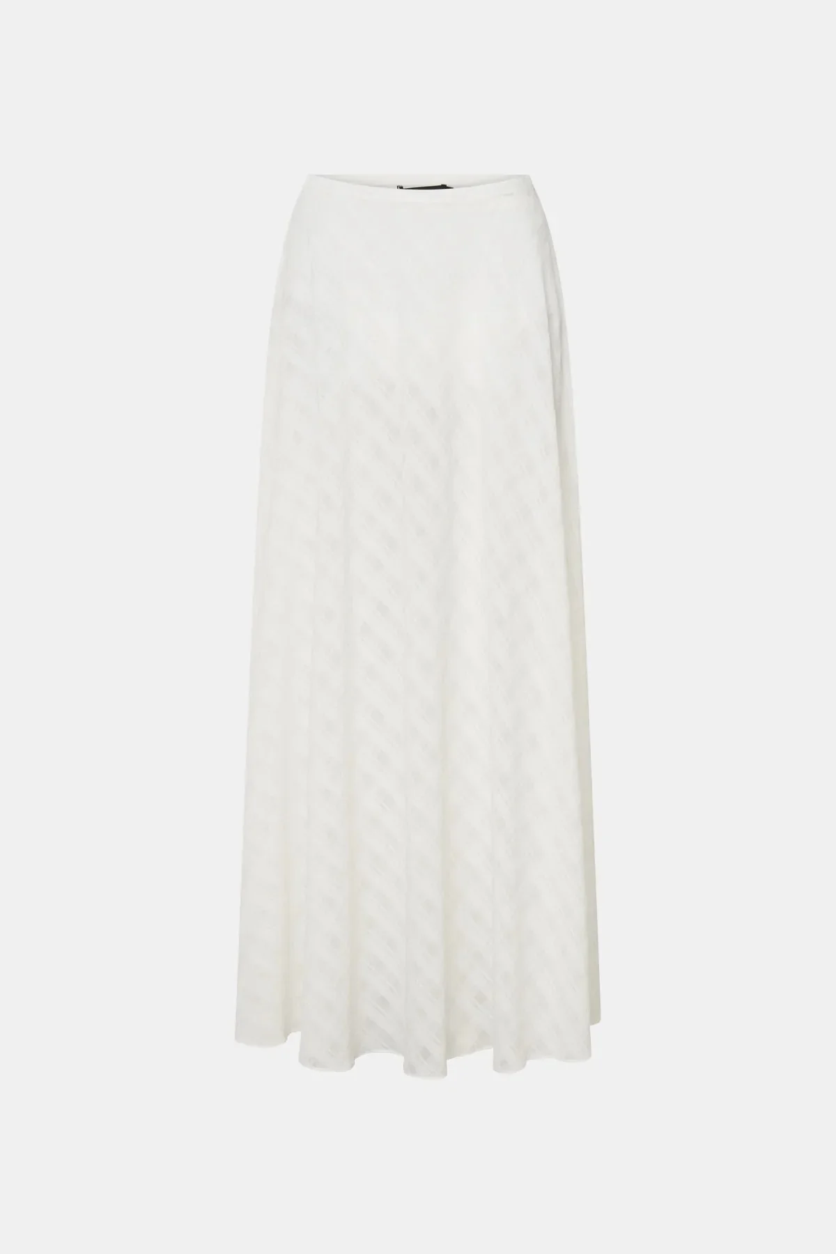 Louise Maxi Skirt Soft White Check - Image 8