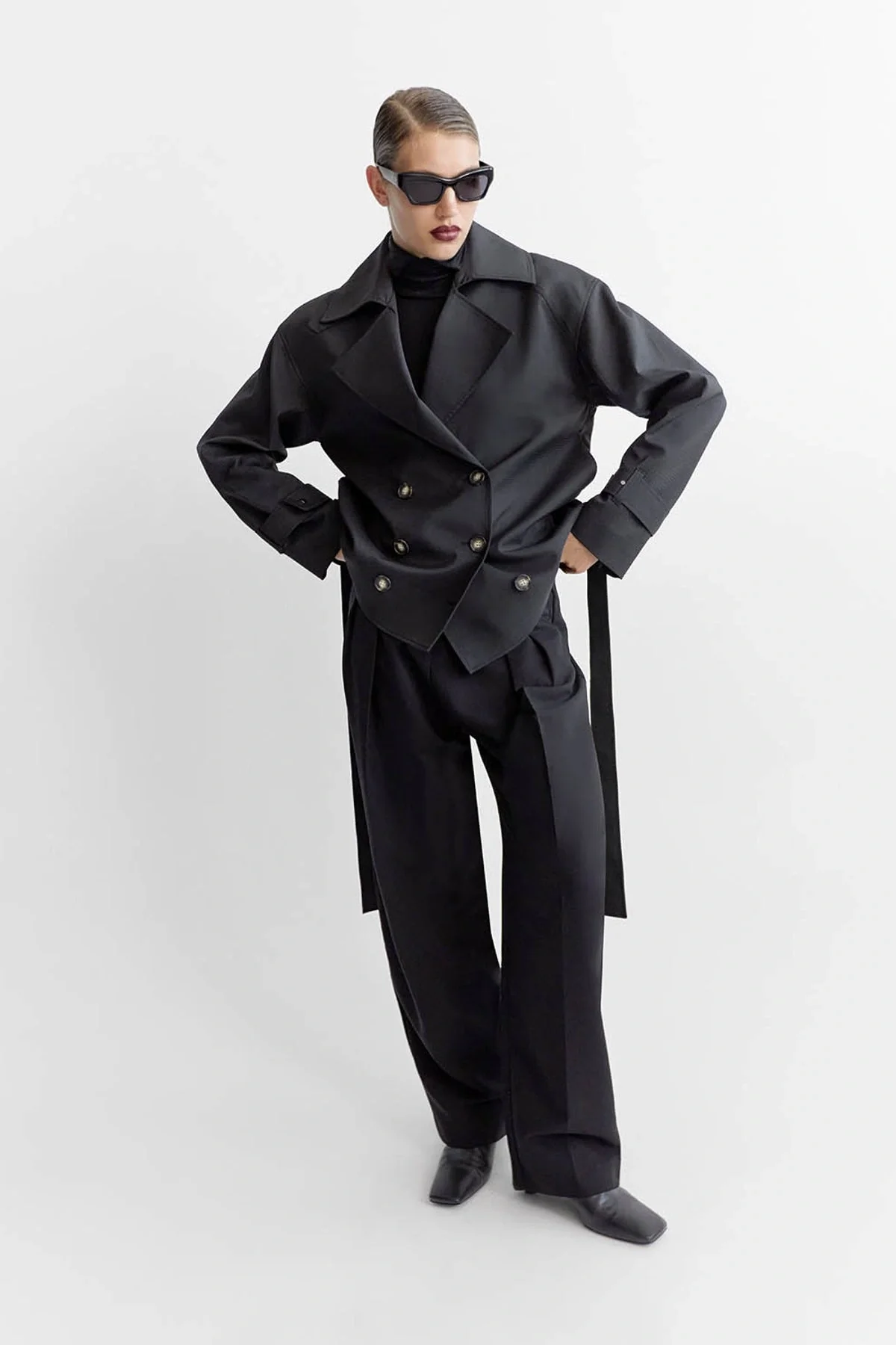 Malia Belted Jacket Black