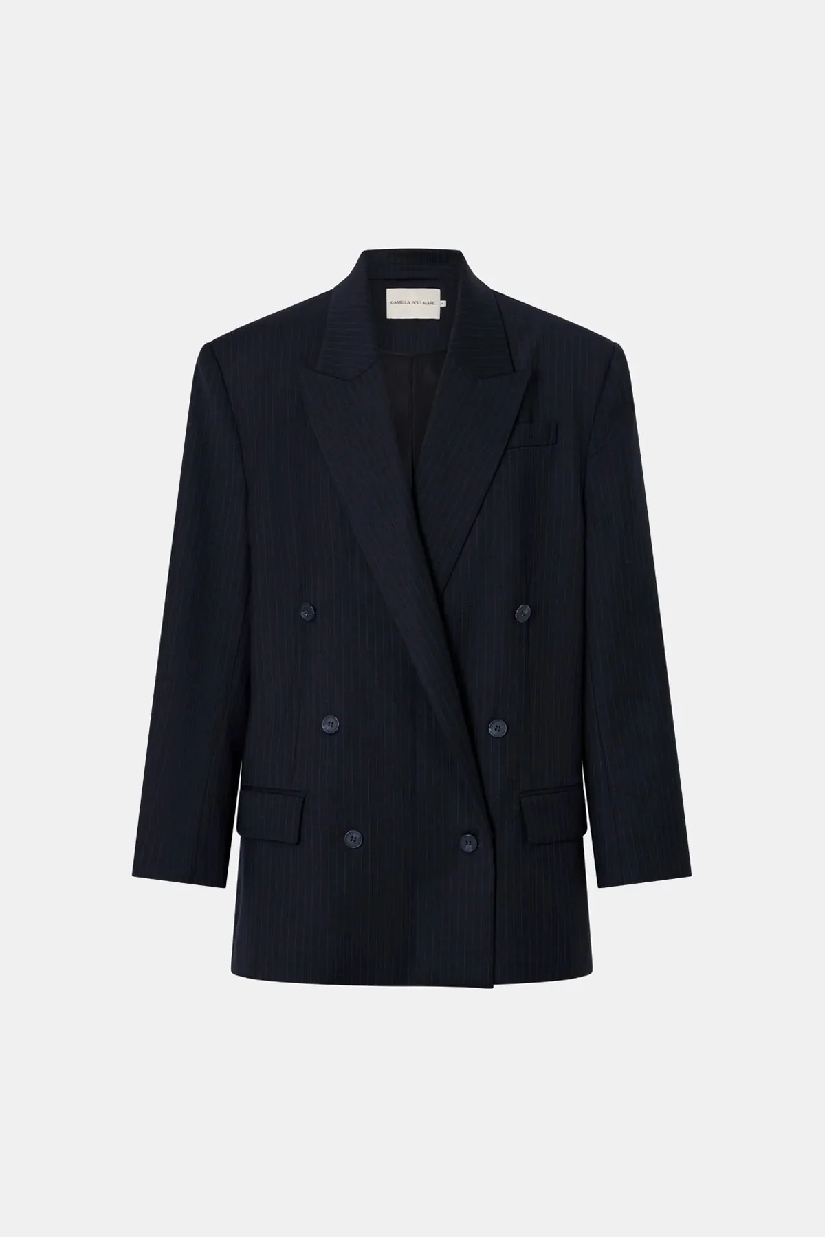 Orban Double Breasted Blazer Navy Pinstripe - Image 8