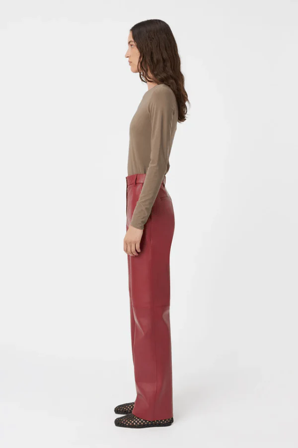 Selita Leather Pant Garnet - Image 5