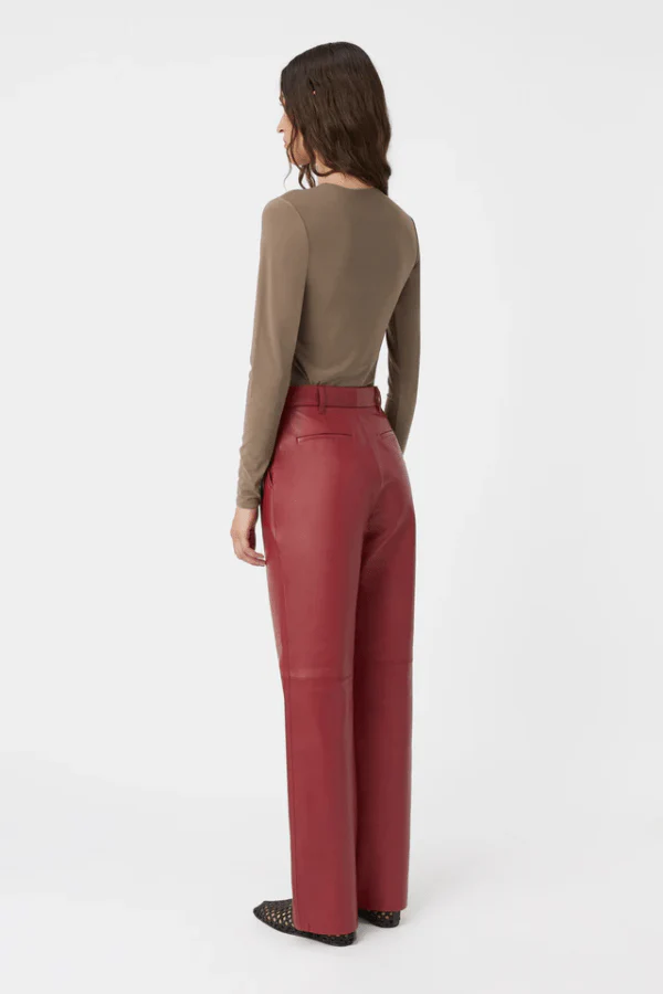 Selita Leather Pant Garnet - Image 6