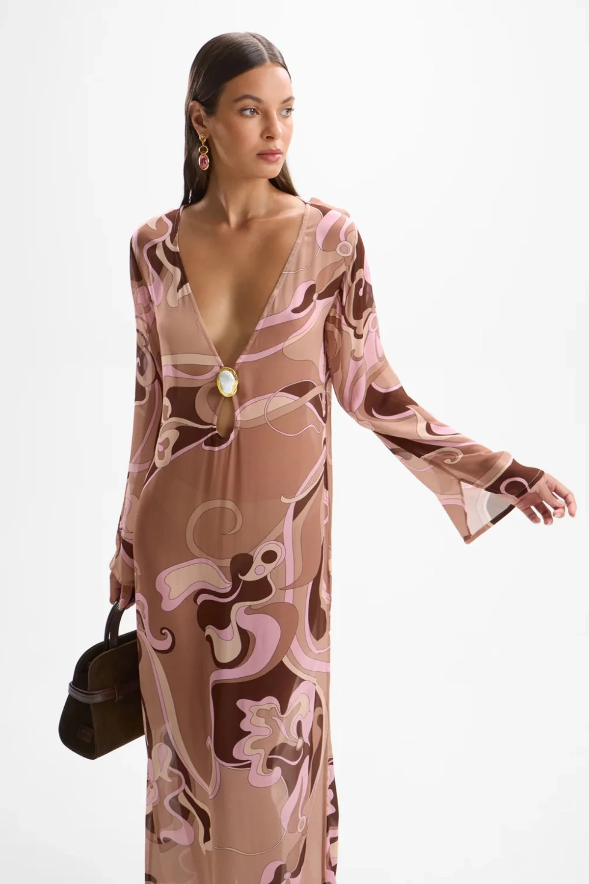 Hotline Moonstone Dress Deco Mocha - Image 3