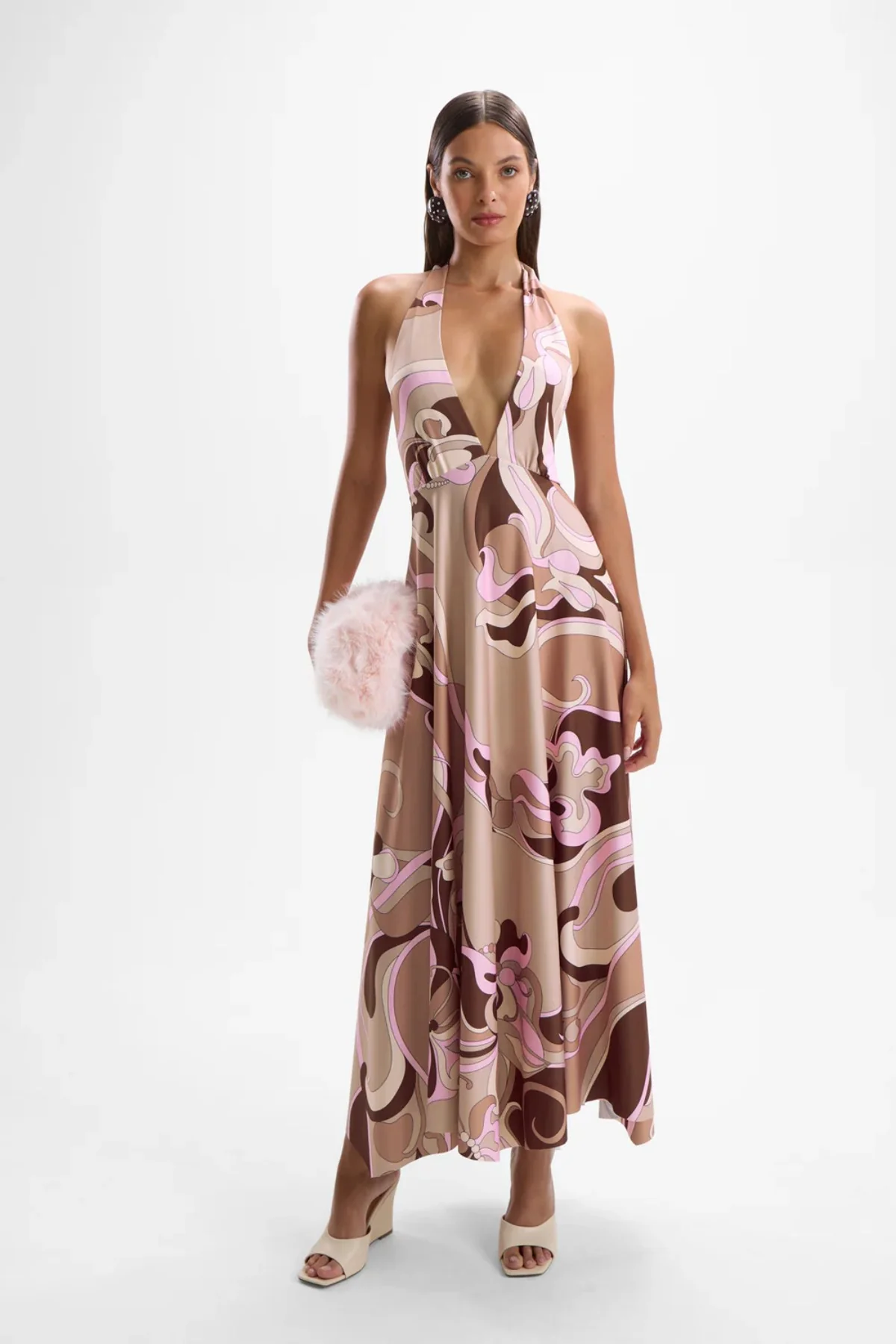 Lalique Halter Dress Deco Mocha