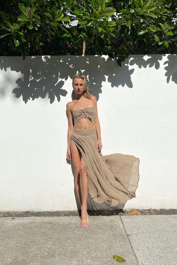 Calypso Skirt Mocha/Gold - Image 6