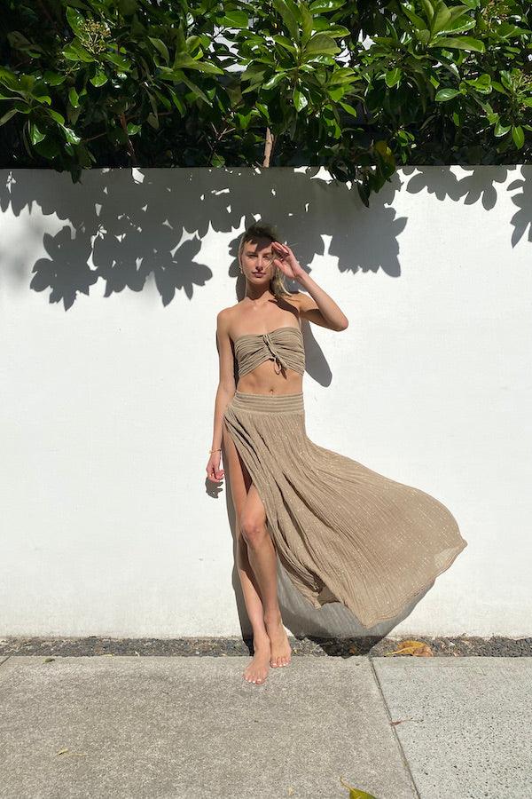 Calypso Skirt Mocha/Gold - Image 8