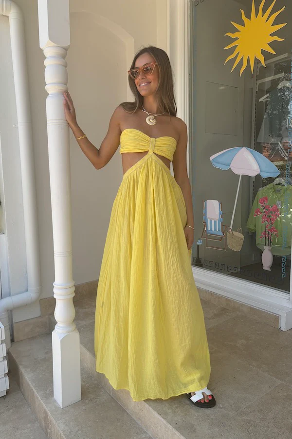 Chloe Dress Lemon - Image 11
