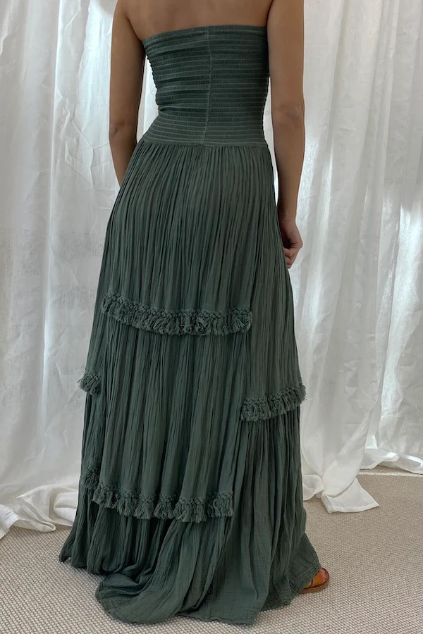Melita Dress Khaki - Image 3
