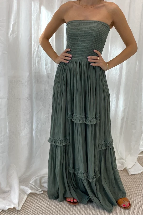 Melita Dress Khaki - Image 4