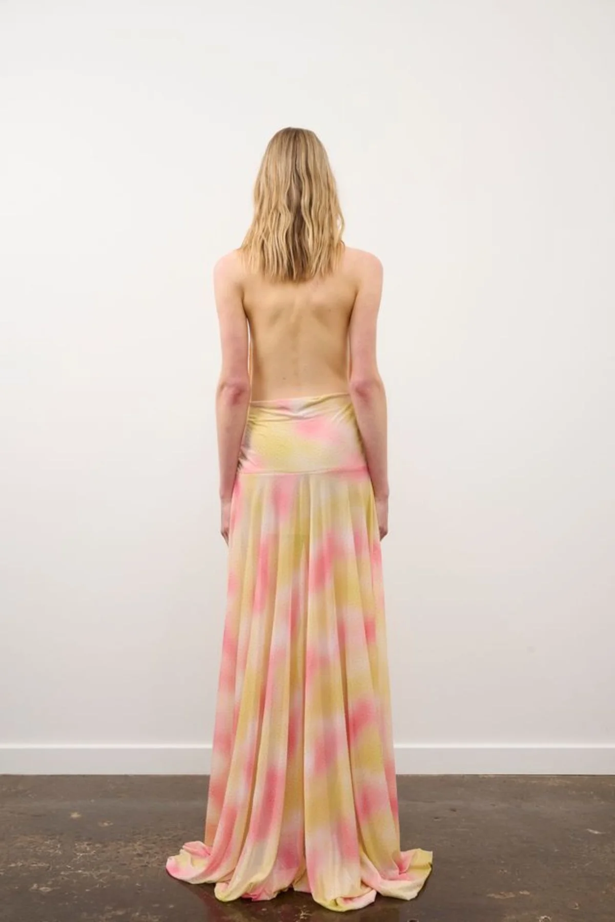 Riana Dress Yellow Coral Rhinestone - Image 4