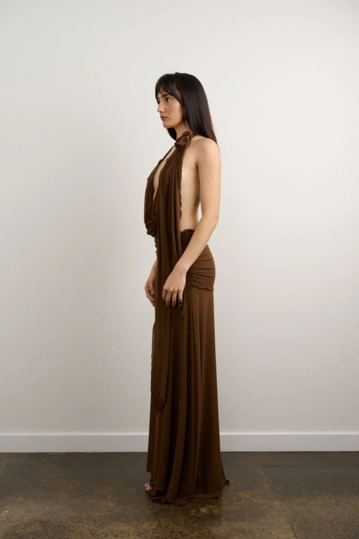 Thea Dress Chocolate - Image 3