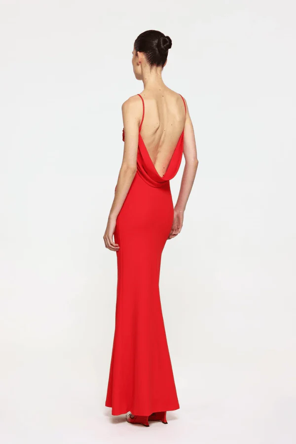 Havilland Gown Cherry Red - Image 3