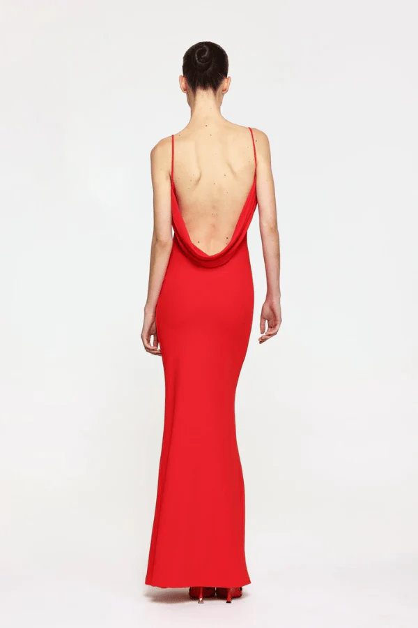 Havilland Gown Cherry Red - Image 6