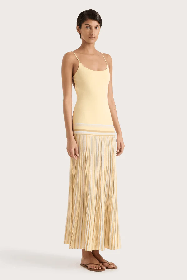 Citara Maxi Dress Butter Stripe - Image 3