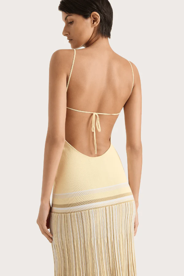 Citara Maxi Dress Butter Stripe - Image 5