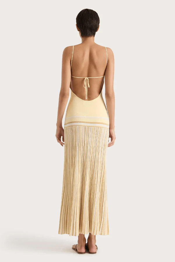 Citara Maxi Dress Butter Stripe - Image 6