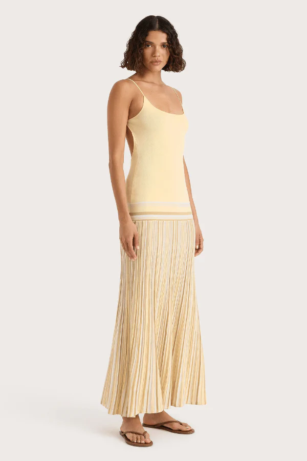 Citara Maxi Dress Butter Stripe - Image 7